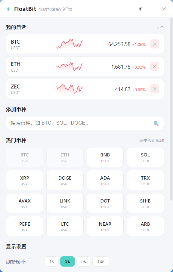 FloatBit 主面板
